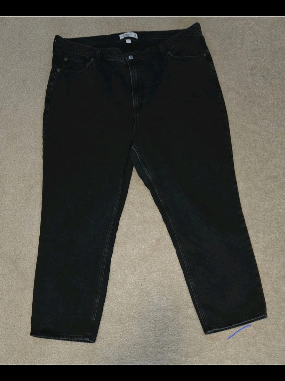 Abercrombie Fitch Jeans Women Sz 20 Black Curve Love The ’90s Straight High Rise